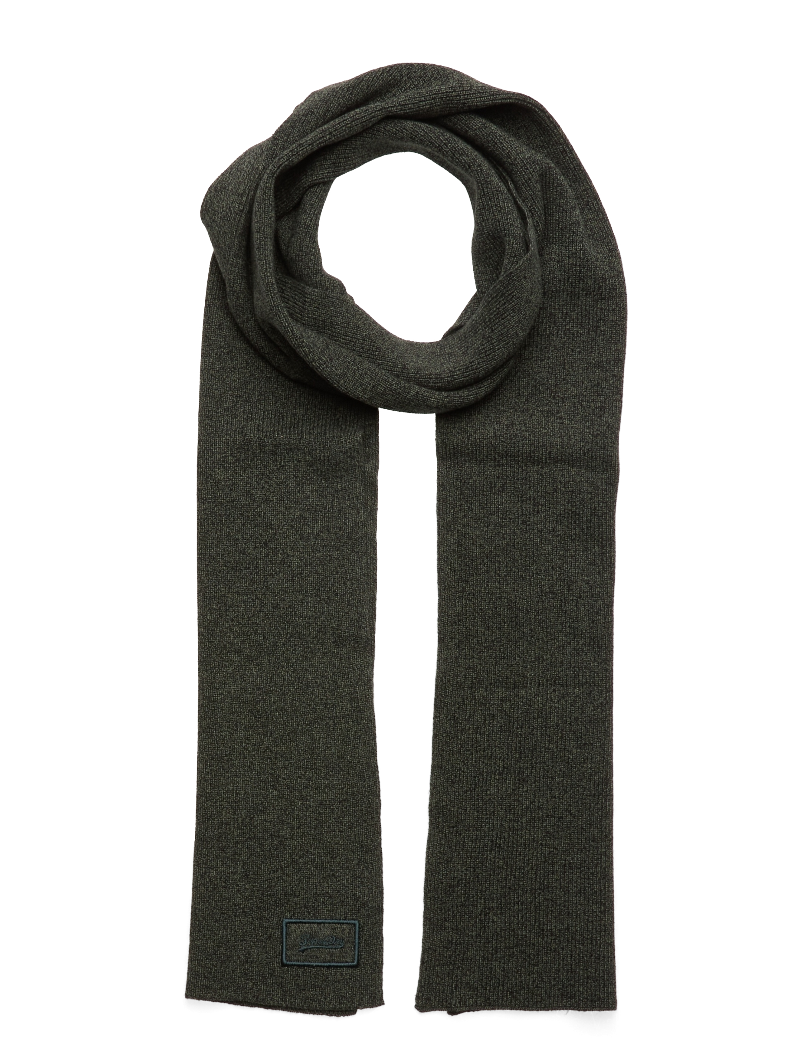 Superdry - KNITTED LOGO SCARF - khaki grit - 0