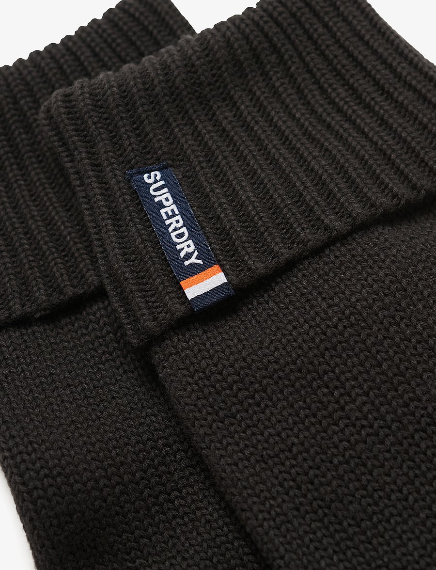 Superdry - ESSENTIAL LOGO KNITTED GLOVES - black - 1