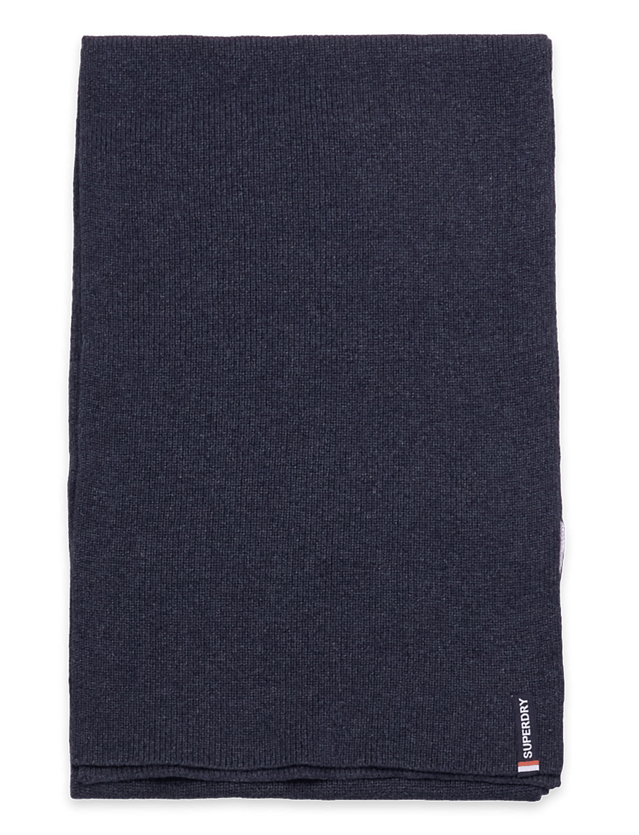 Superdry - ESSENTIAL LOGO KNITTED SCARF - winter scarves - richest navy marl - 1