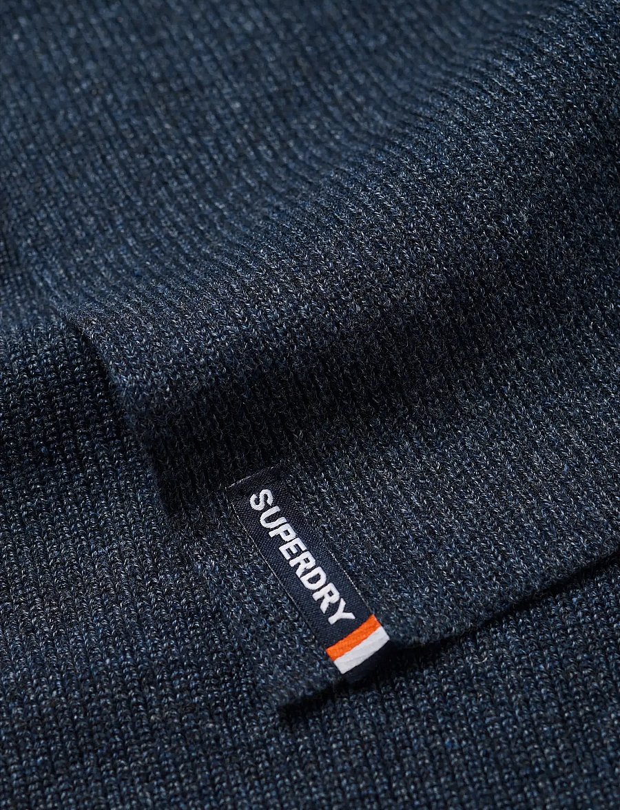 Superdry - ESSENTIAL LOGO KNITTED SCARF - winter scarves - richest navy marl - 3