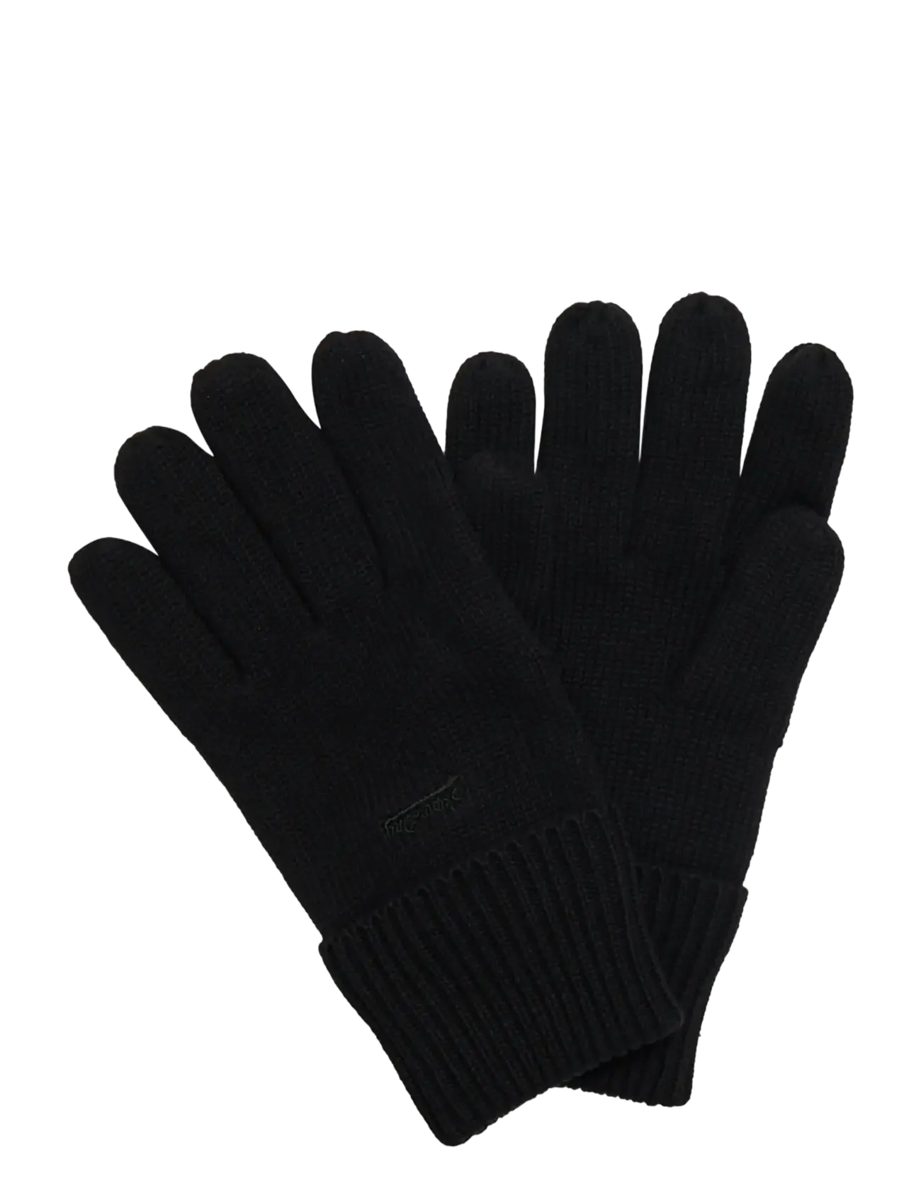 Superdry KNITTED LOGO GLOVES - Superdry - BLACK / black