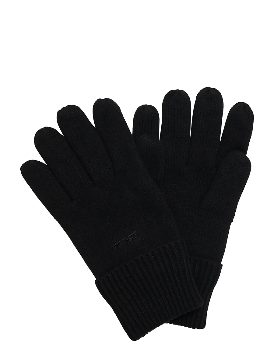Superdry - KNITTED LOGO GLOVES - gloves - black - 0