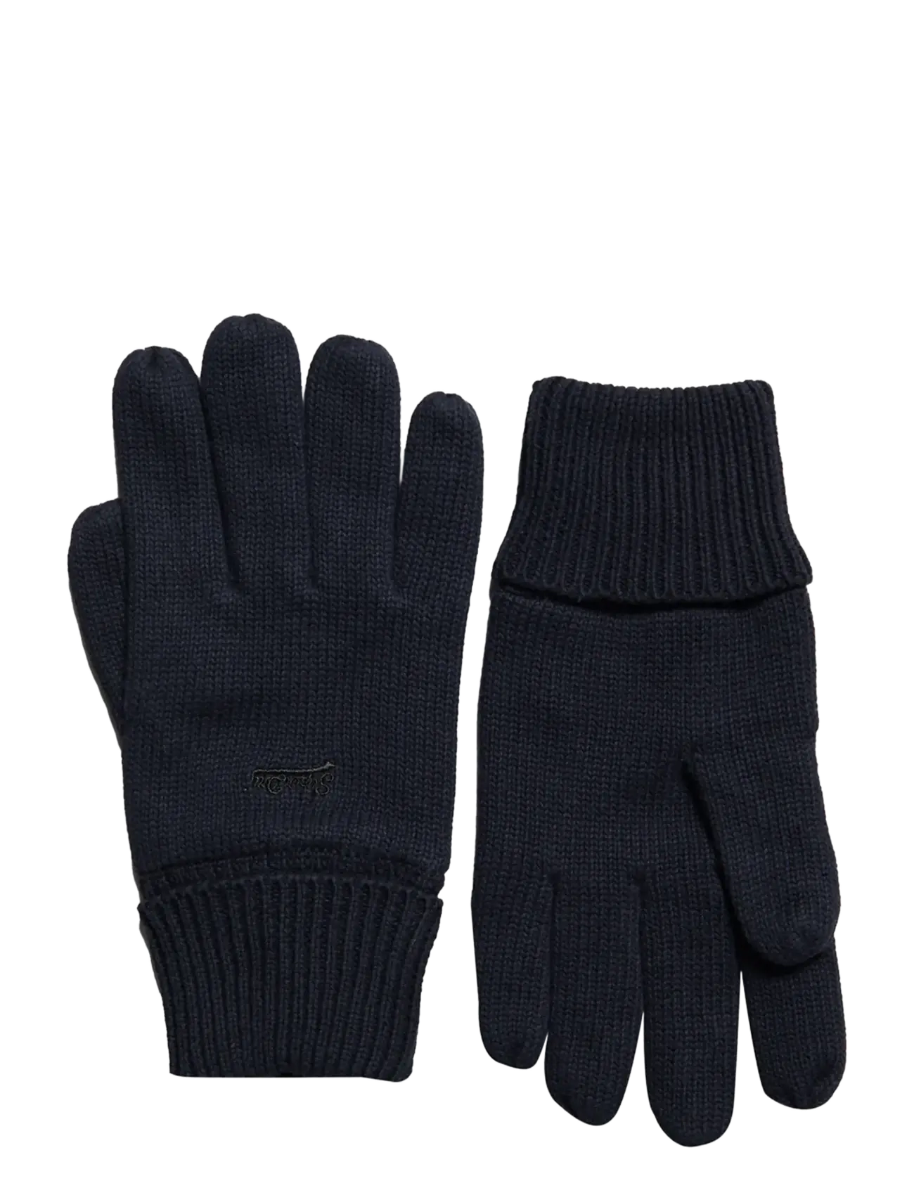 Superdry KNITTED LOGO GLOVES - Superdry - ECLIPSE NAVY GRIT / black