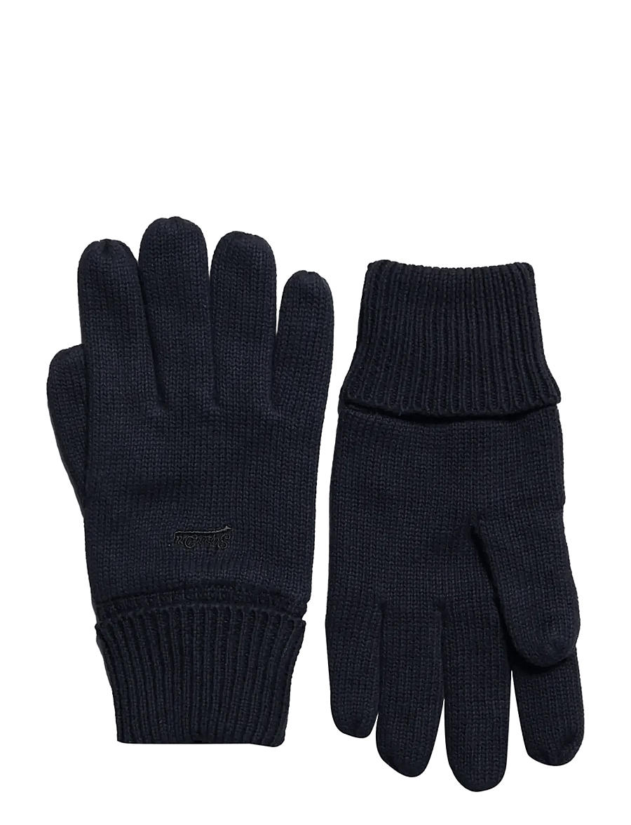 Superdry - KNITTED LOGO GLOVES - handschuhe - eclipse navy grit - 0