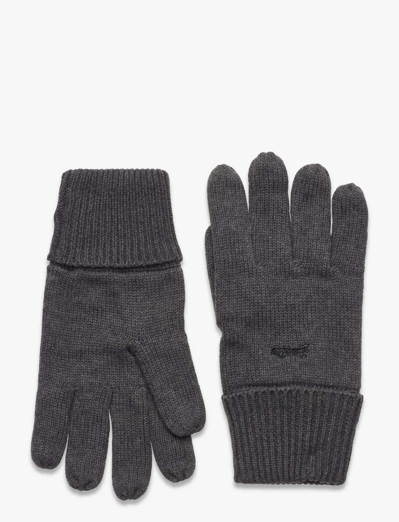 Superdry - KNITTED LOGO GLOVES - laagste prijzen - rich charcoal marl - 0