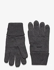 Superdry - KNITTED LOGO GLOVES - madalaimad hinnad - rich charcoal marl - 0