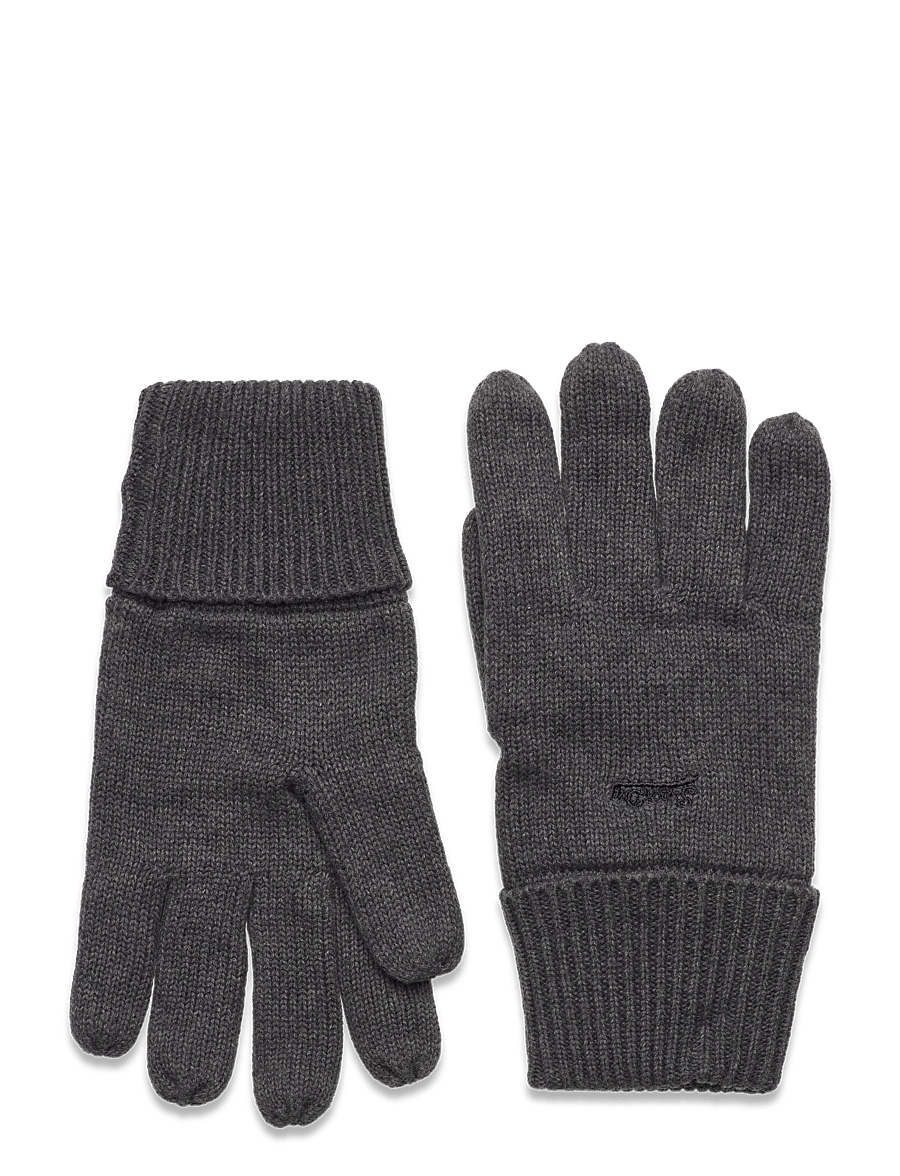 Superdry - KNITTED LOGO GLOVES - rich charcoal marl - 0