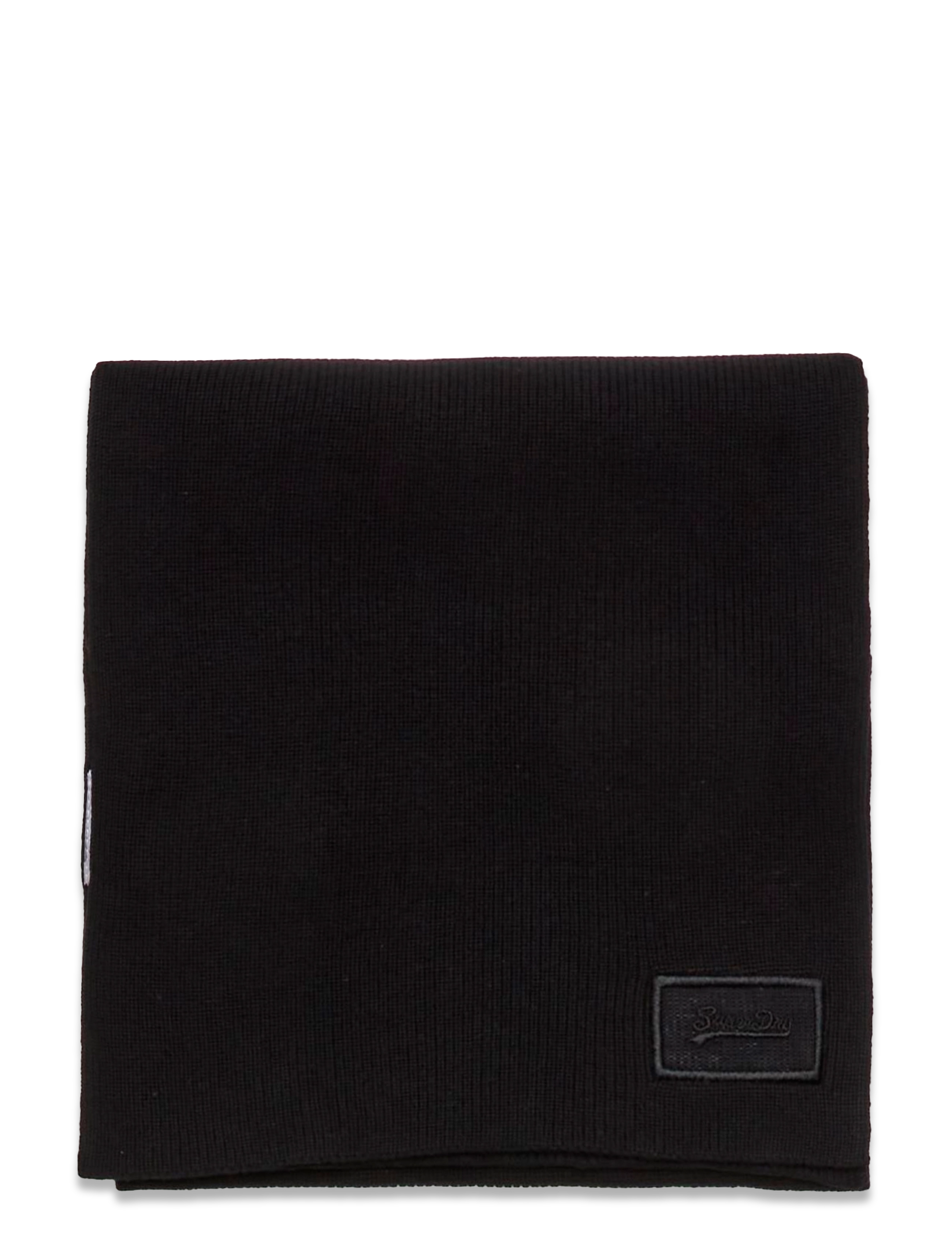 Superdry - KNITTED LOGO SCARF - black - 1