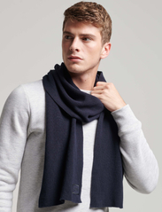 Superdry - KNITTED LOGO SCARF - winter scarves - eclipse navy grit - 2