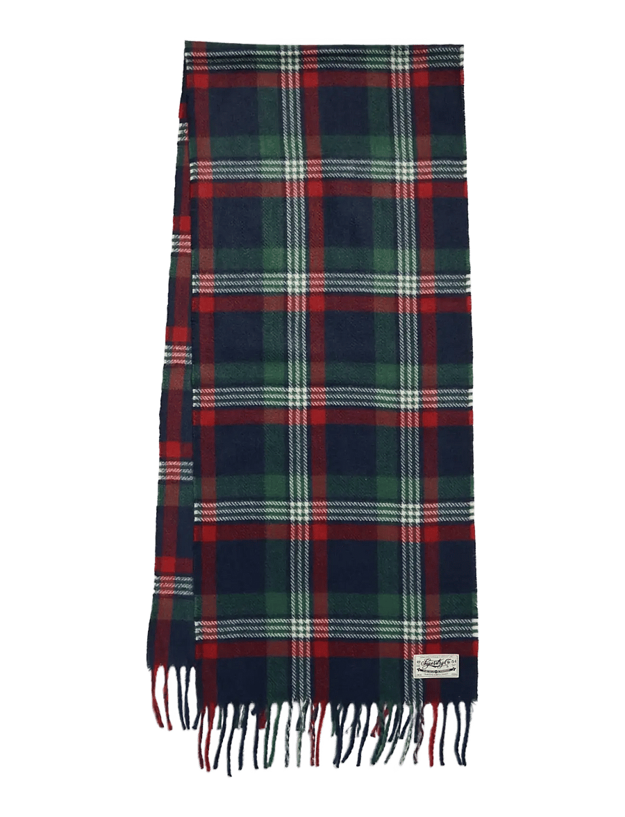 Superdry - HERITAGE CHECKED SCARF - halstørklæder - burford check navy - 2