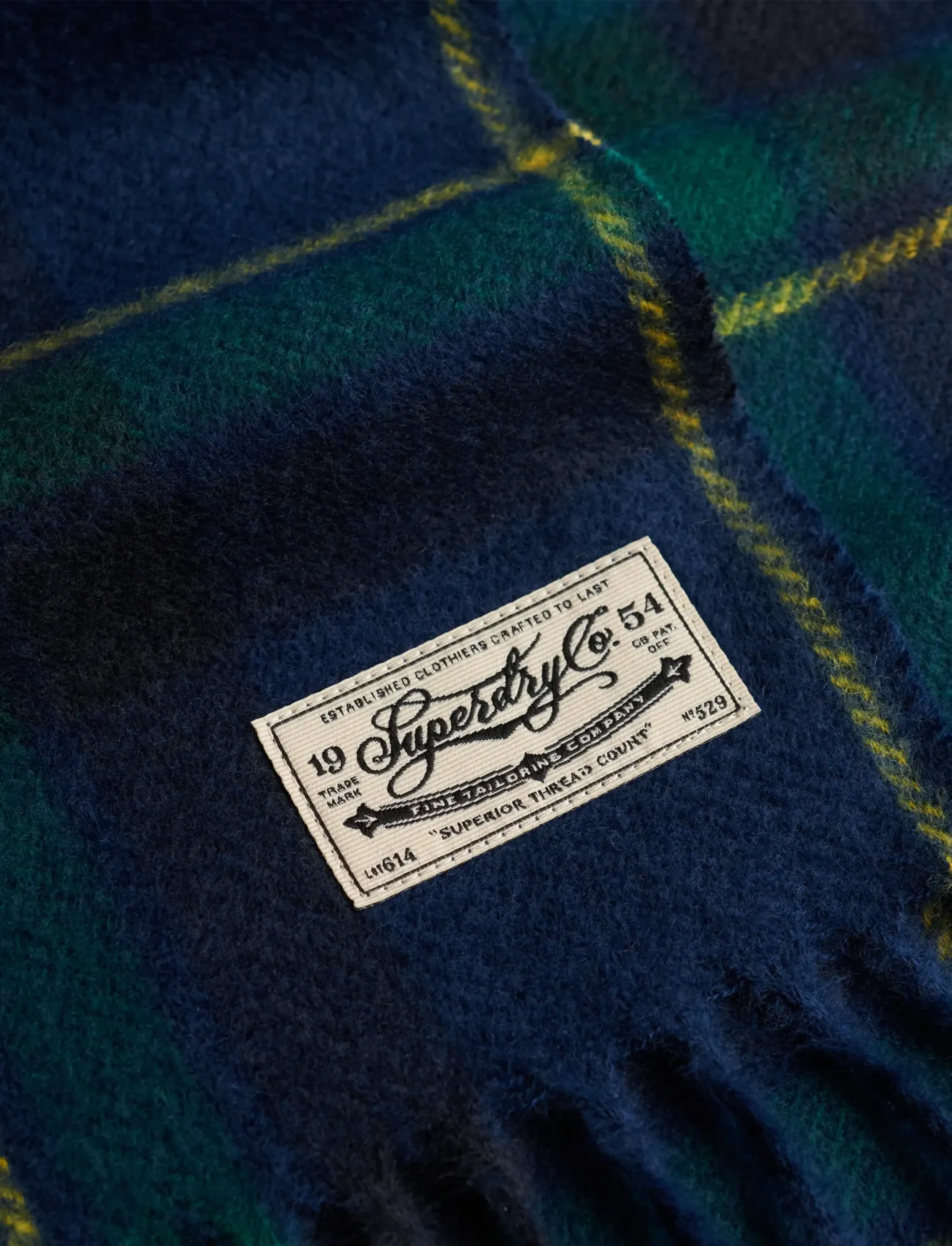 Superdry - HERITAGE CHECKED SCARF - winter scarves - mason check ink blue - 3