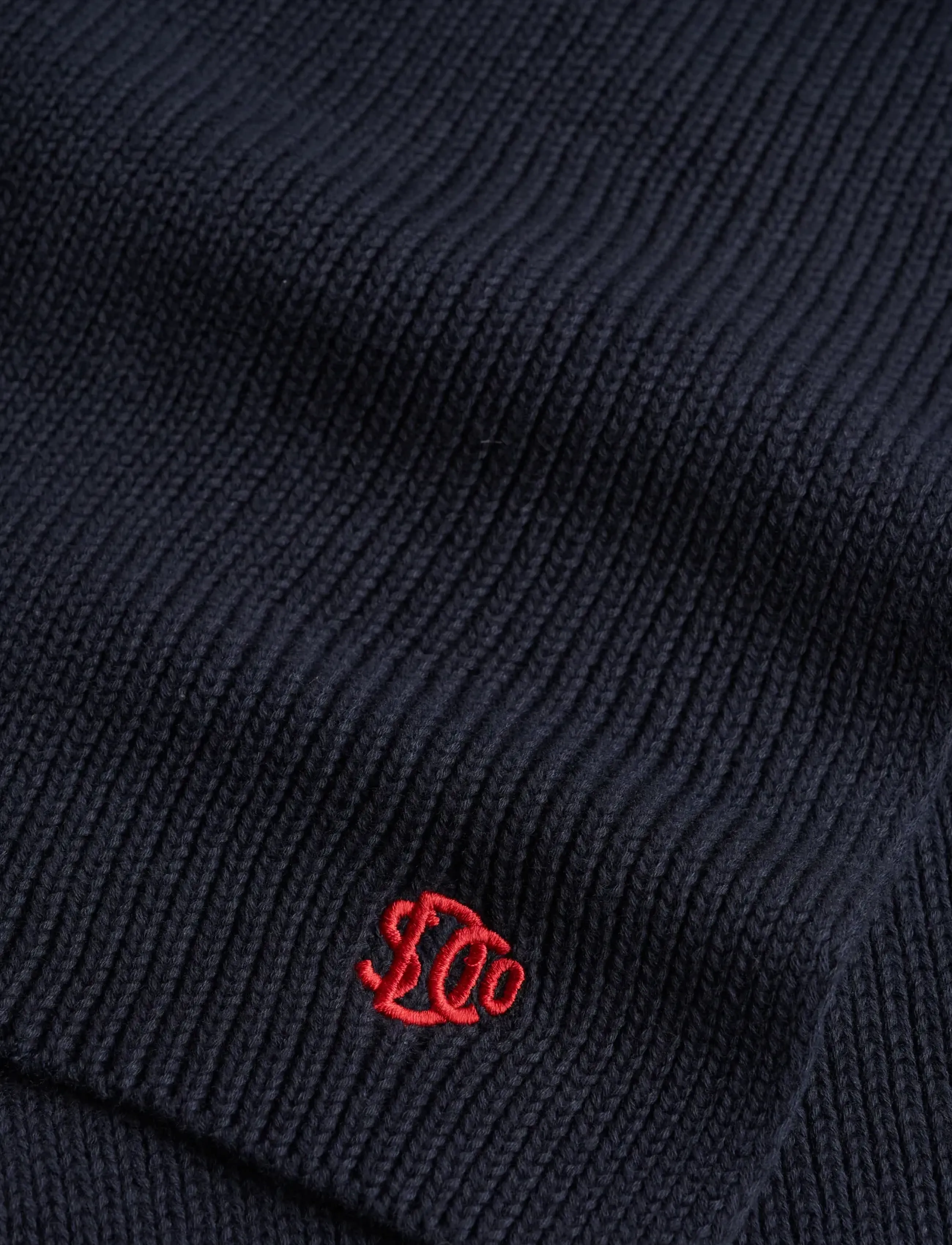 Superdry - SD LOGO KNITTED SCARF - halstørklæder - eclipse navy - 2