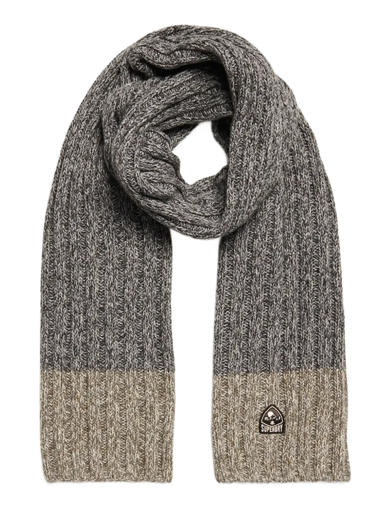 Superdry OUTDOORS TWIST SCARF - Tørklæder - CHARCOAL TWIST / grey