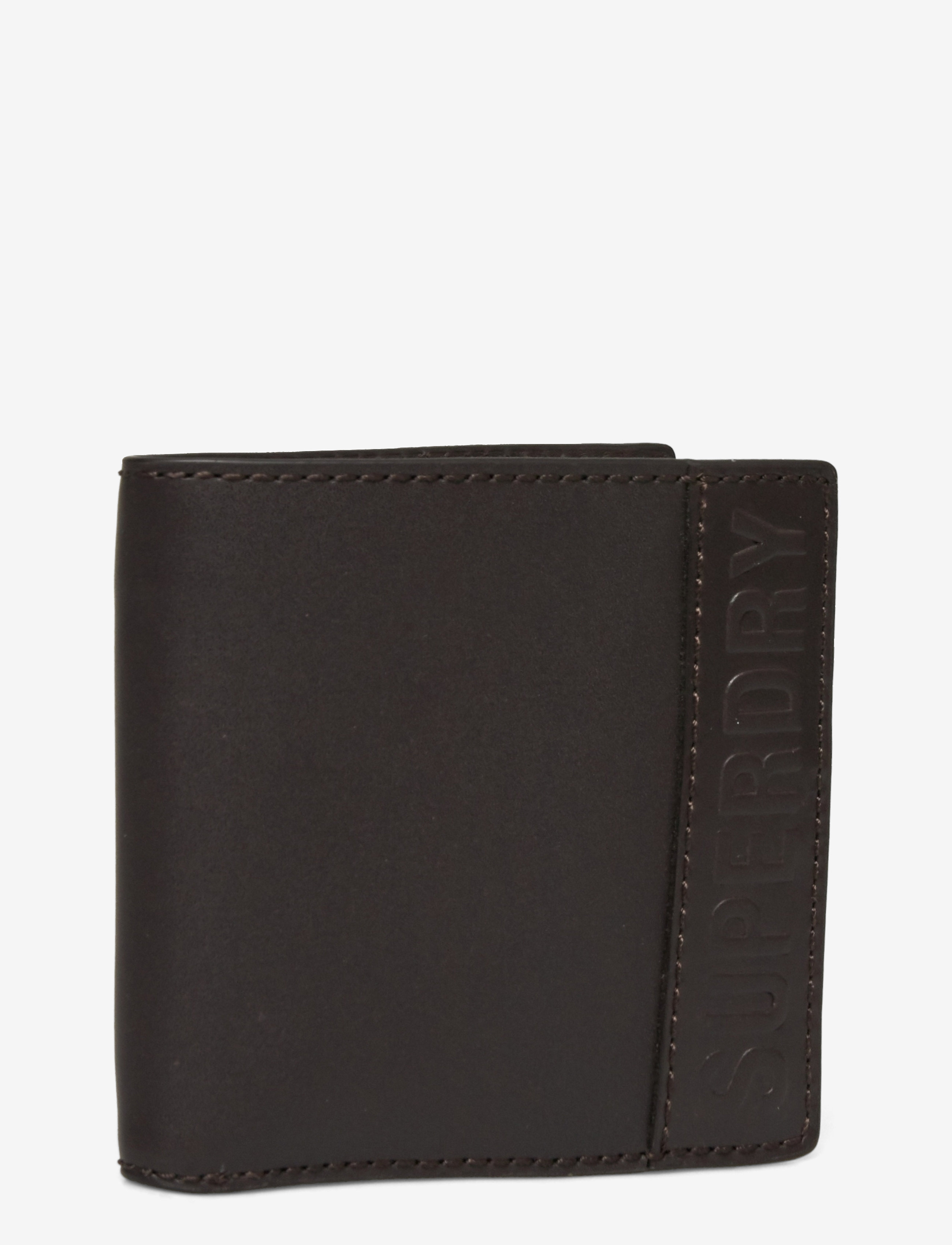 Superdry - VERMONT BIFOLD LEATHER WALLET - dark brown - 2
