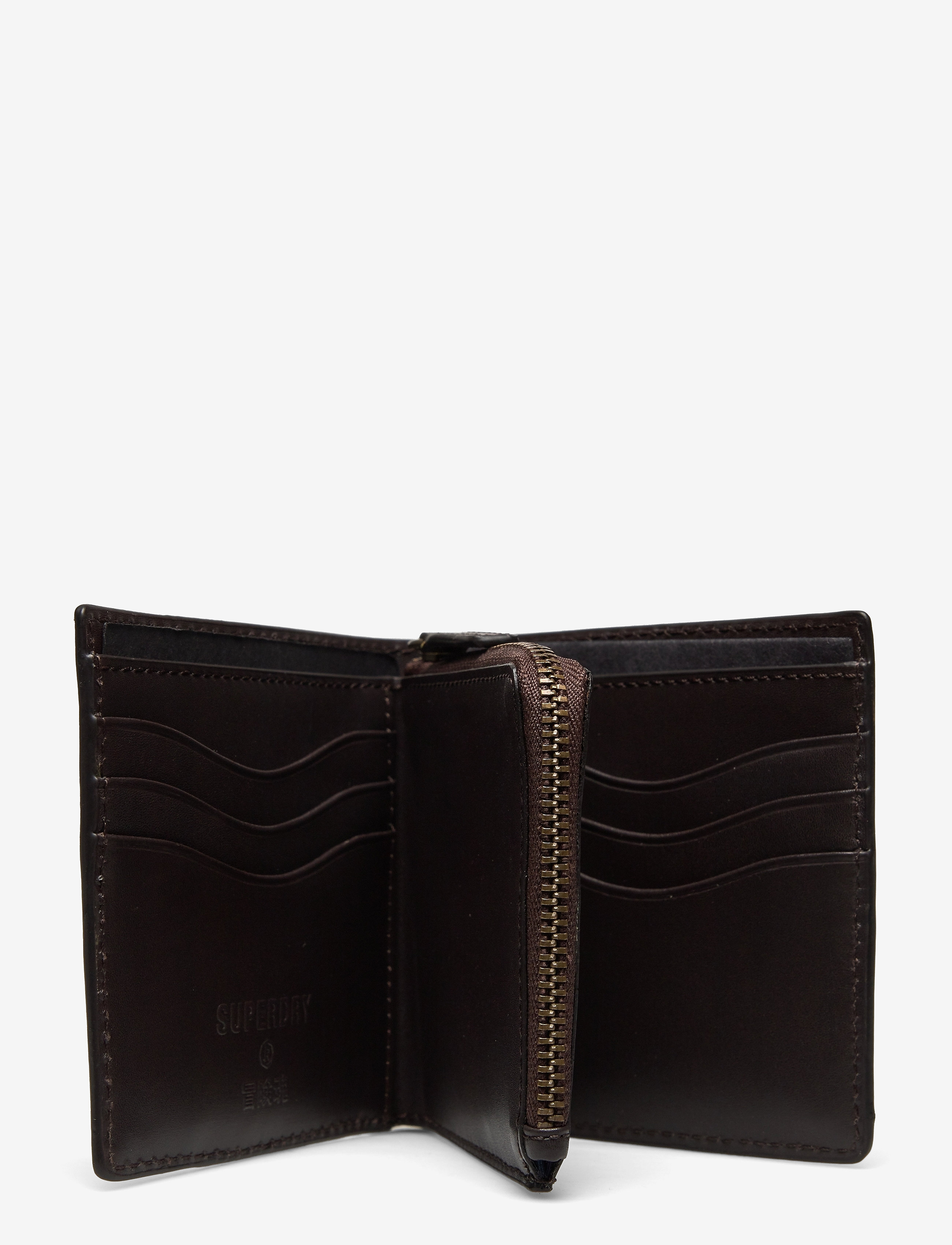 Superdry - VERMONT BIFOLD LEATHER WALLET - dark brown - 3