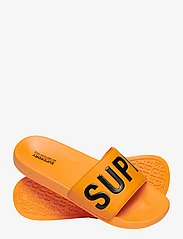 Superdry - CORE VEGAN POOL SLIDE - sandals - bright marigold/black - 0