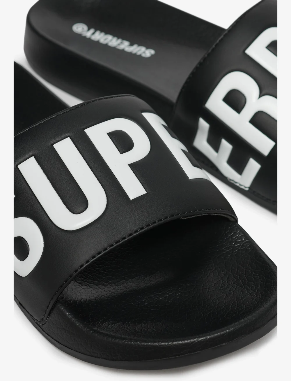 Superdry - CORE GRAPHIC POOL SLIDE - badslippers - black/optic - 3