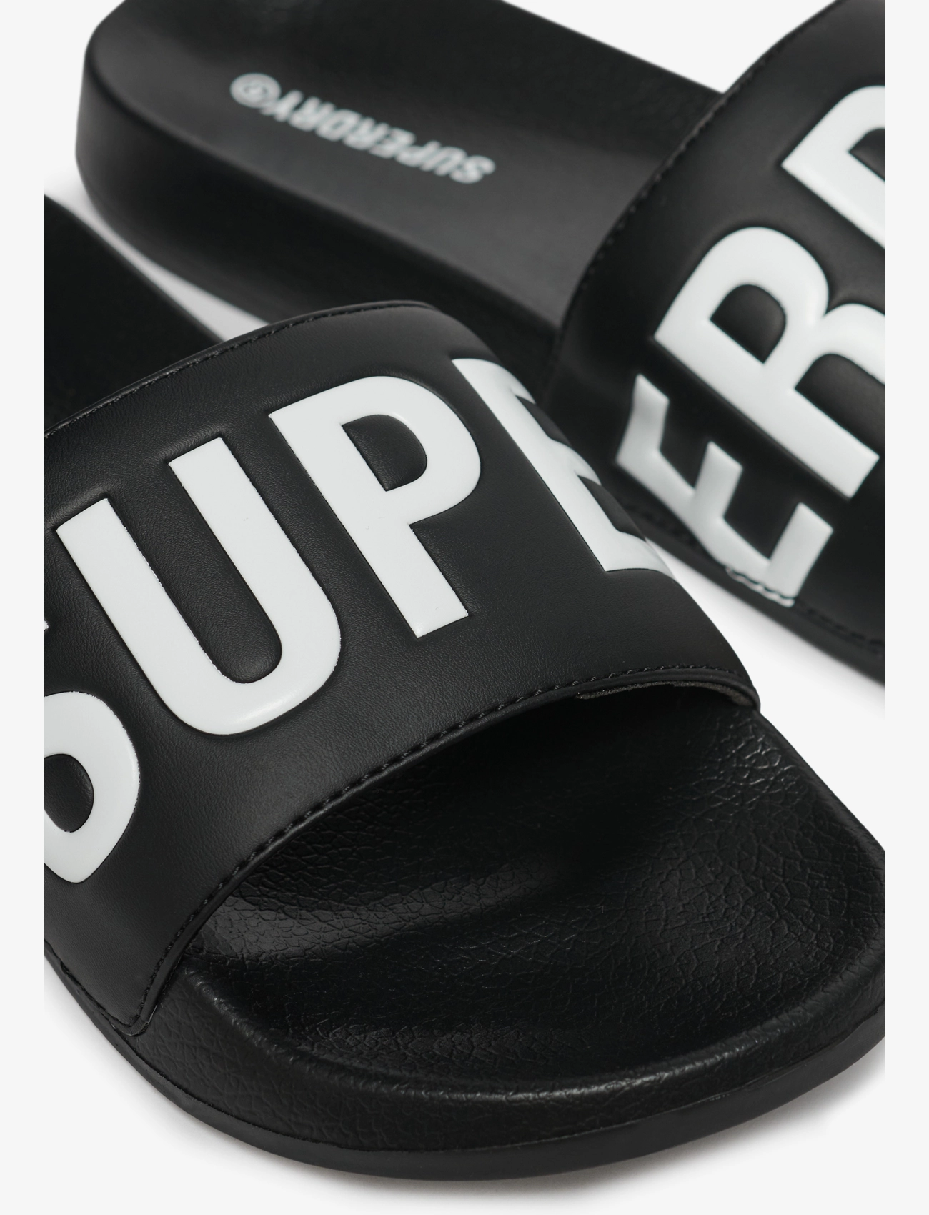Superdry - CORE GRAPHIC POOL SLIDE - black/optic - 3