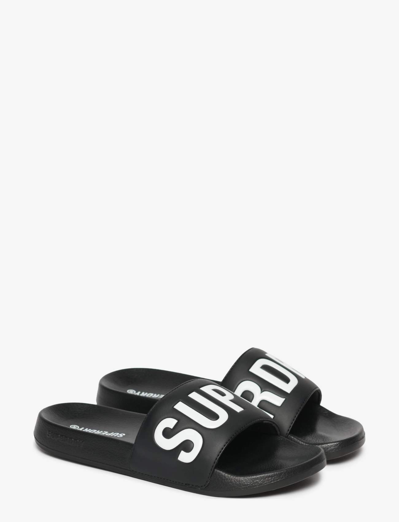 Superdry - CORE GRAPHIC POOL SLIDE - black/optic - 5