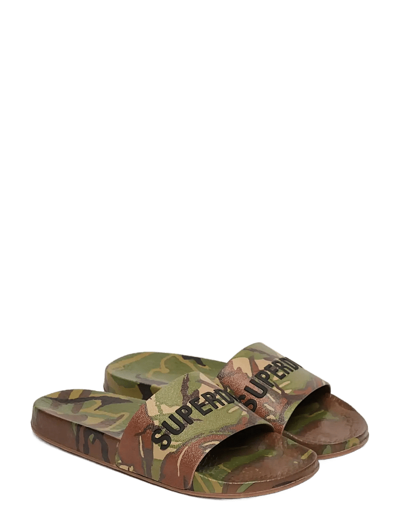 Superdry - CAMO PRINT POOL SLIDE - sandals & slippers - classic camo - 0