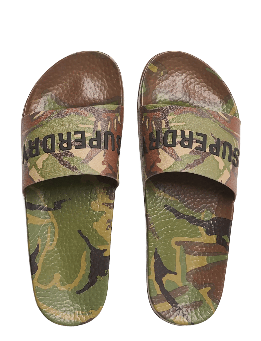 Superdry - CAMO PRINT POOL SLIDE - sandaalid ja sussid - classic camo - 2