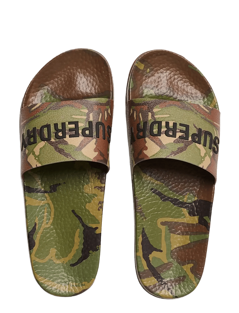 Superdry - CAMO PRINT POOL SLIDE - sandals & slippers - classic camo - 1