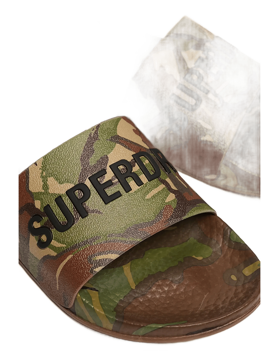 Superdry - CAMO PRINT POOL SLIDE - sandalen en pantoffels - classic camo - 2