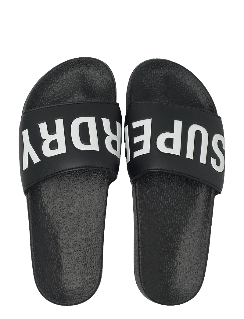 Superdry - SUPERDRY POOL SLIDE - pool sliders - black/optic - 4
