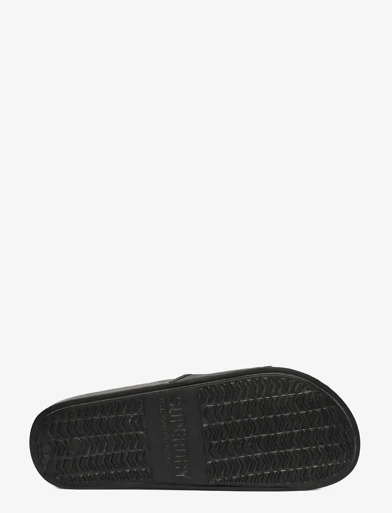 Superdry - PREMIUM GRAPHIC POOL SLIDE - sandały i klapki - black/ecru - 1