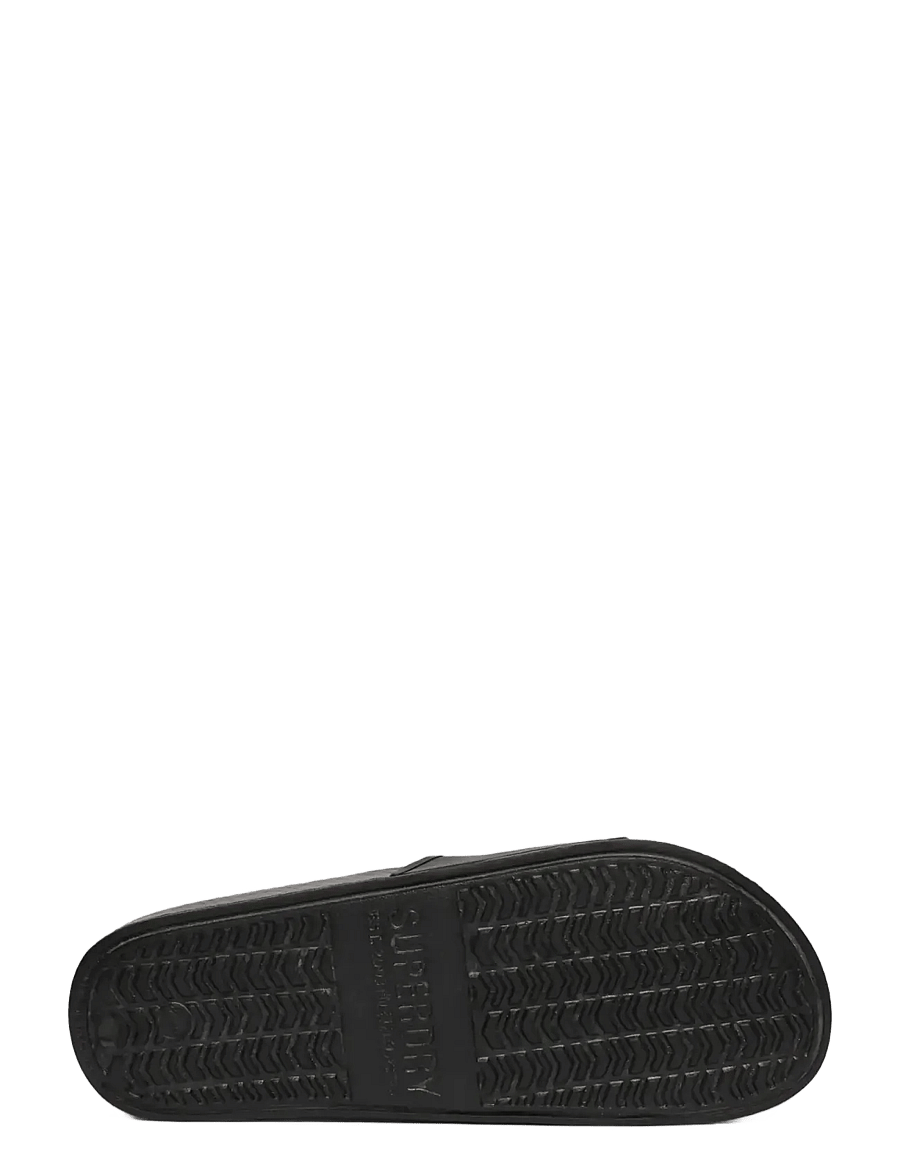 Superdry - PREMIUM GRAPHIC POOL SLIDE - sandals & slippers - black/ecru - 1