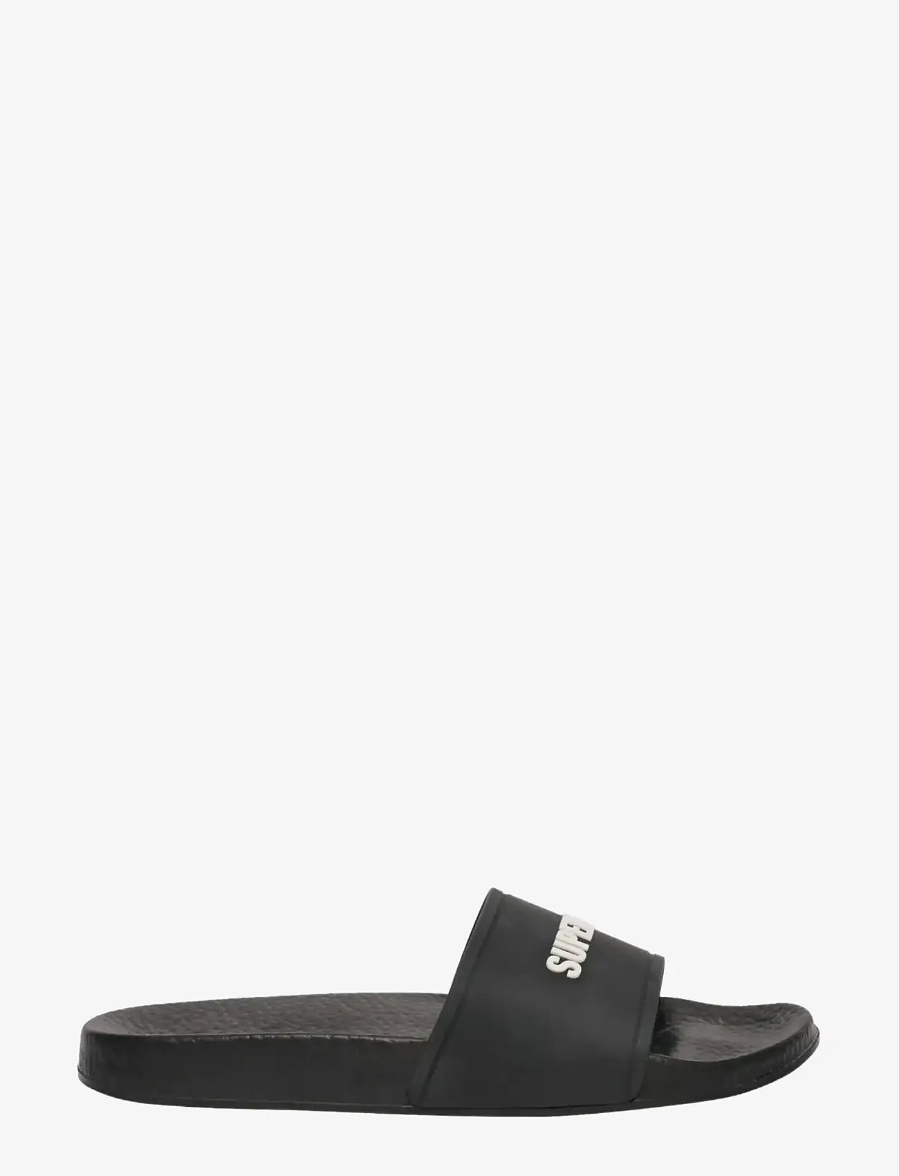 Superdry - PREMIUM GRAPHIC POOL SLIDE - sandały i klapki - black/ecru - 2