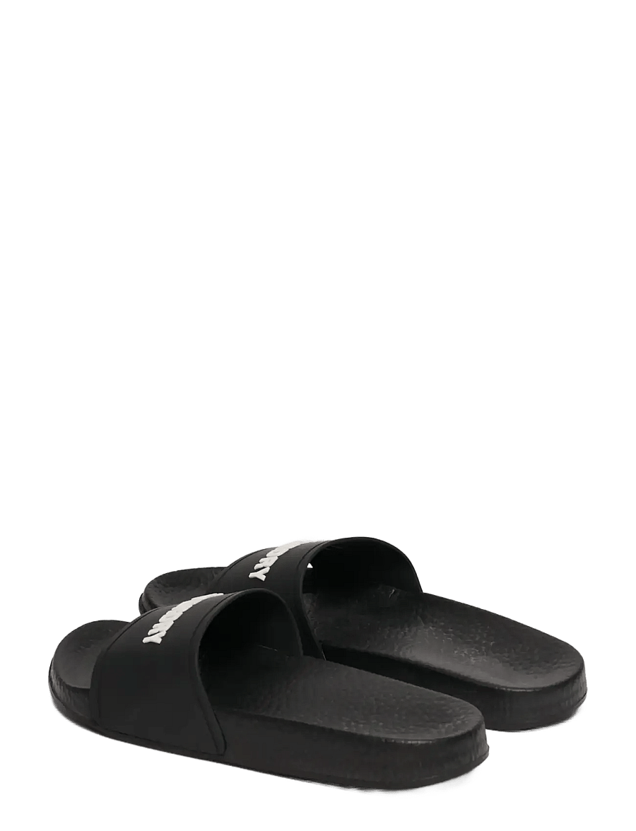 Superdry - PREMIUM GRAPHIC POOL SLIDE - sandals & slippers - black/ecru - 4