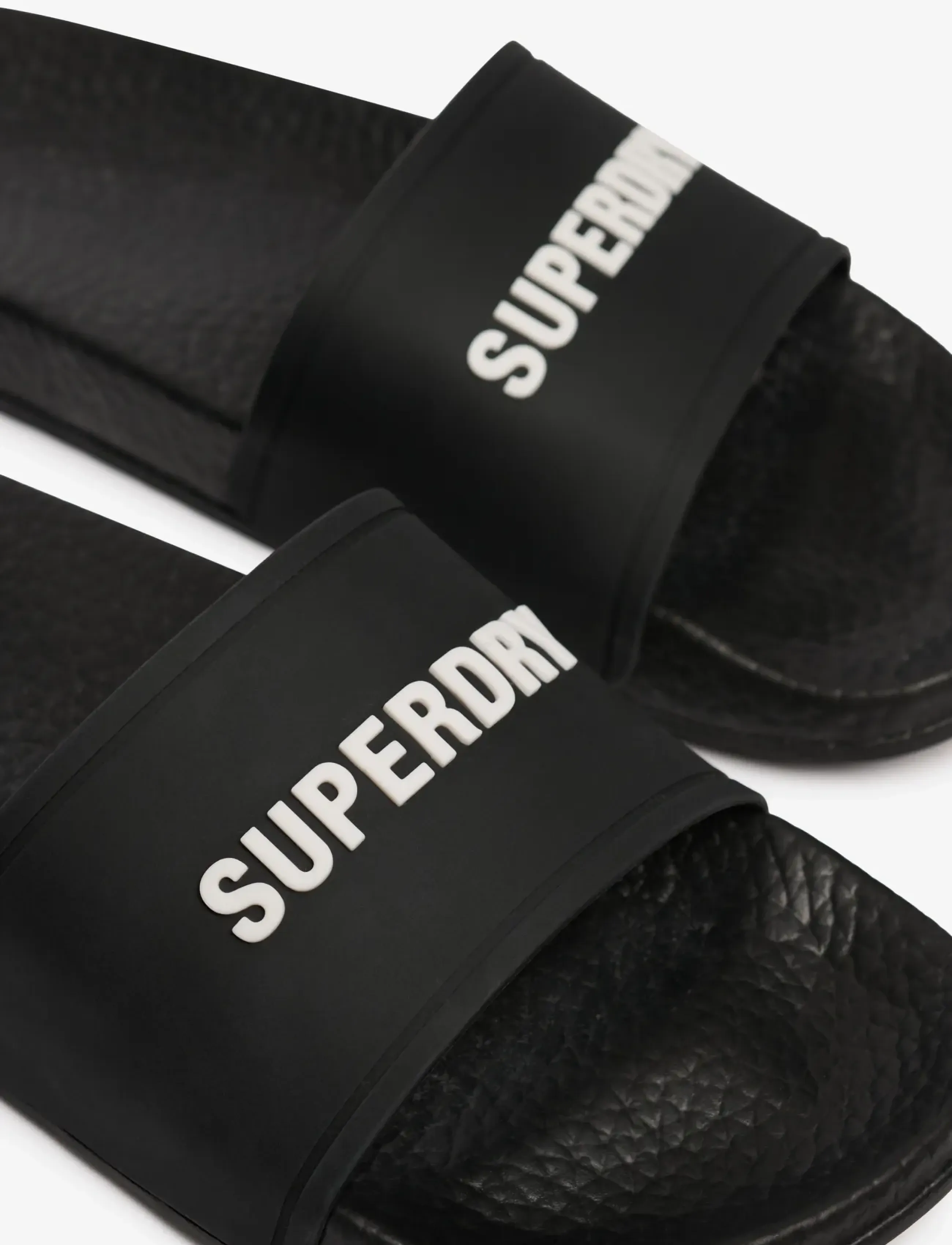 Superdry - PREMIUM GRAPHIC POOL SLIDE - black/ecru - 5