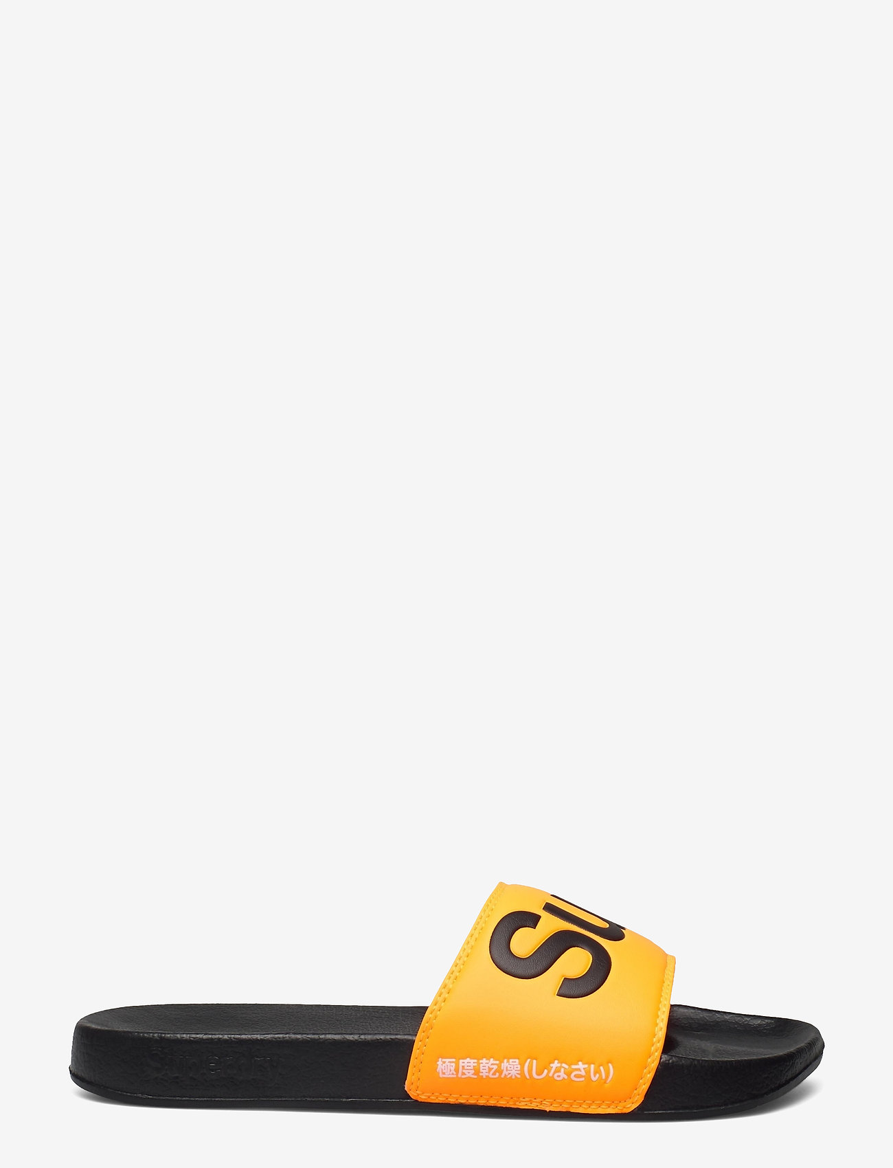 Superdry - CLASSIC POOL SLIDE - black/hazard orange/optic - 1