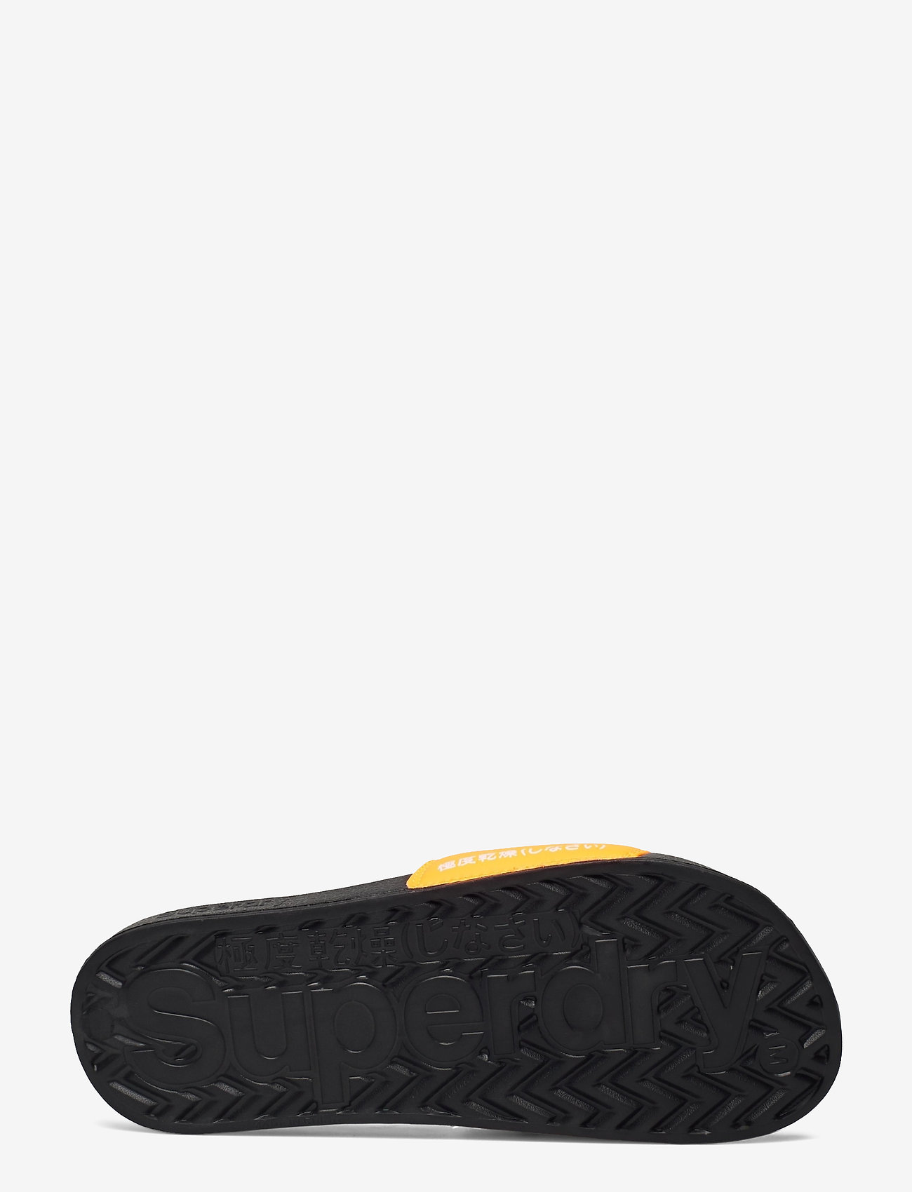 Superdry - CLASSIC POOL SLIDE - black/hazard orange/optic - 4