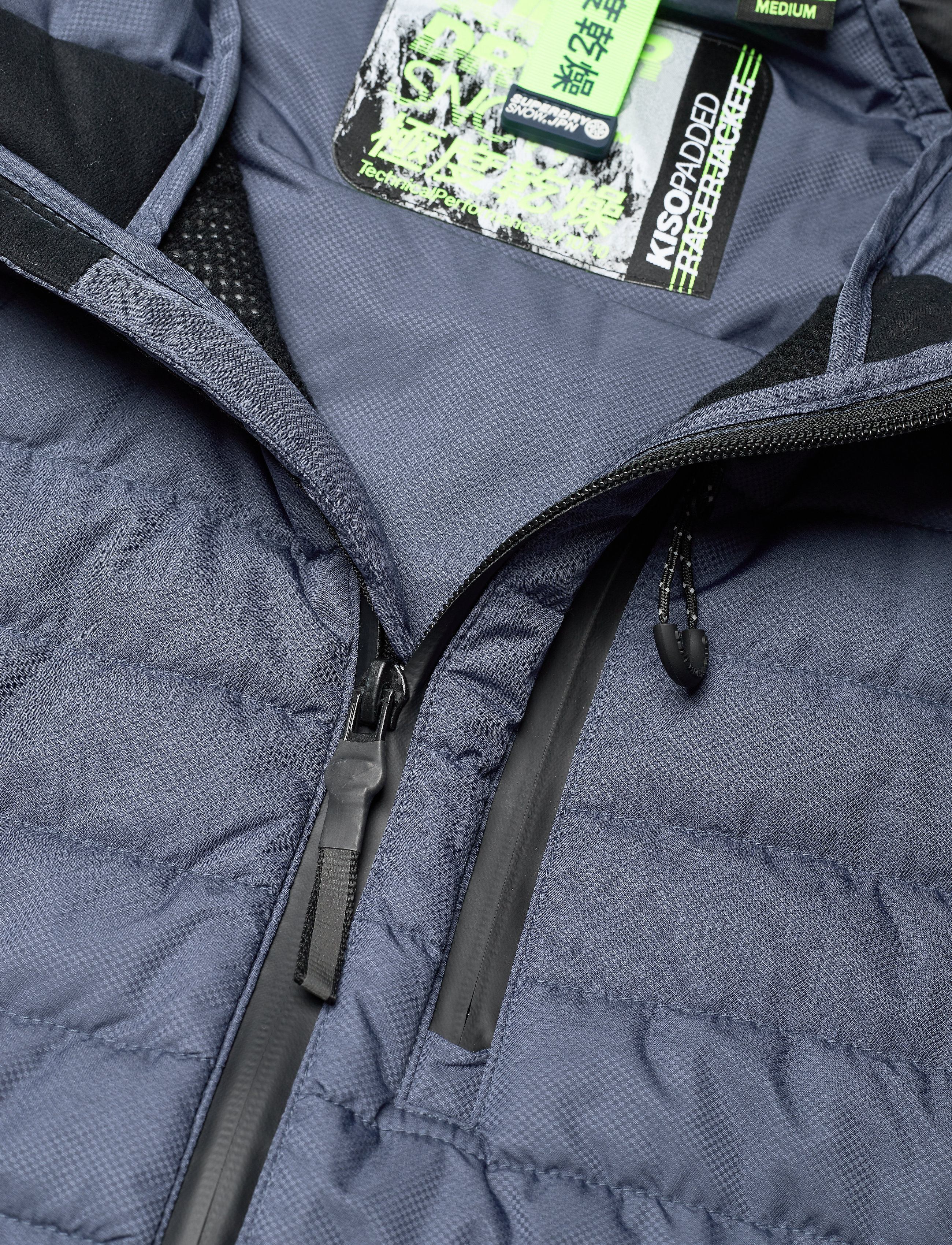 Superdry - KISO PADDED RACER JACKET - vortex navy mix - 2
