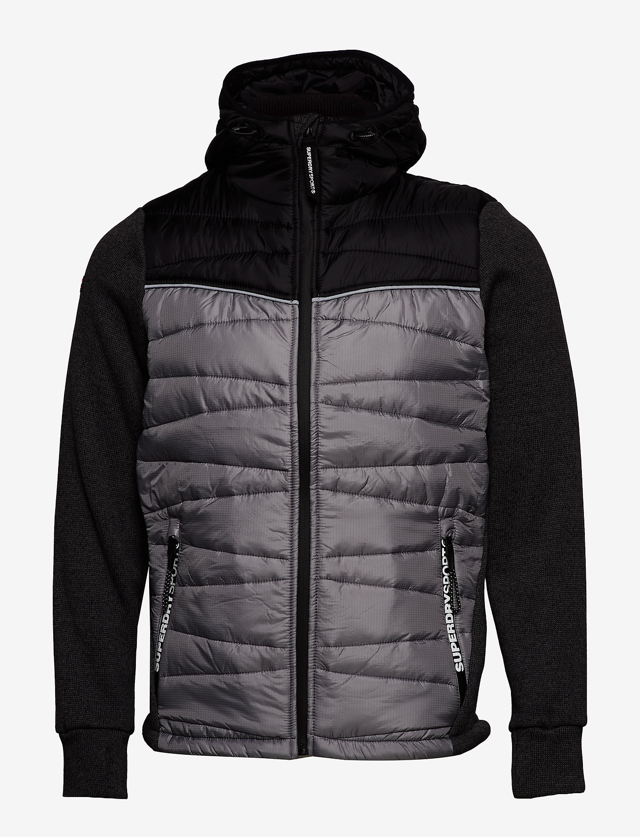 Superdry - STORM DIAGONAL QUILT HYBRID - charcoal heather/black - 1
