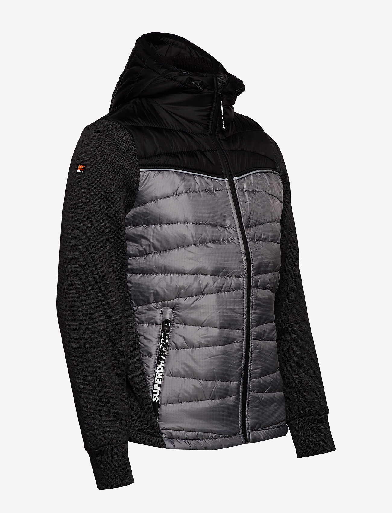 Superdry - STORM DIAGONAL QUILT HYBRID - charcoal heather/black - 3
