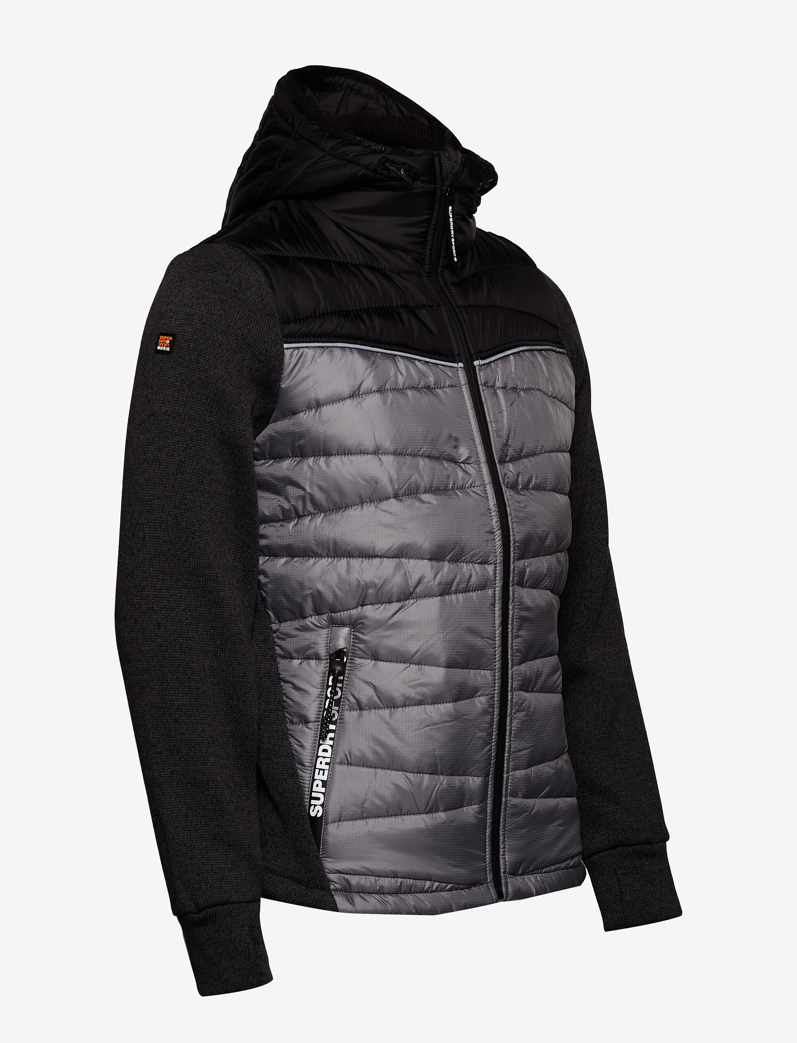 Superdry - STORM DIAGONAL QUILT HYBRID - charcoal heather/black - 3
