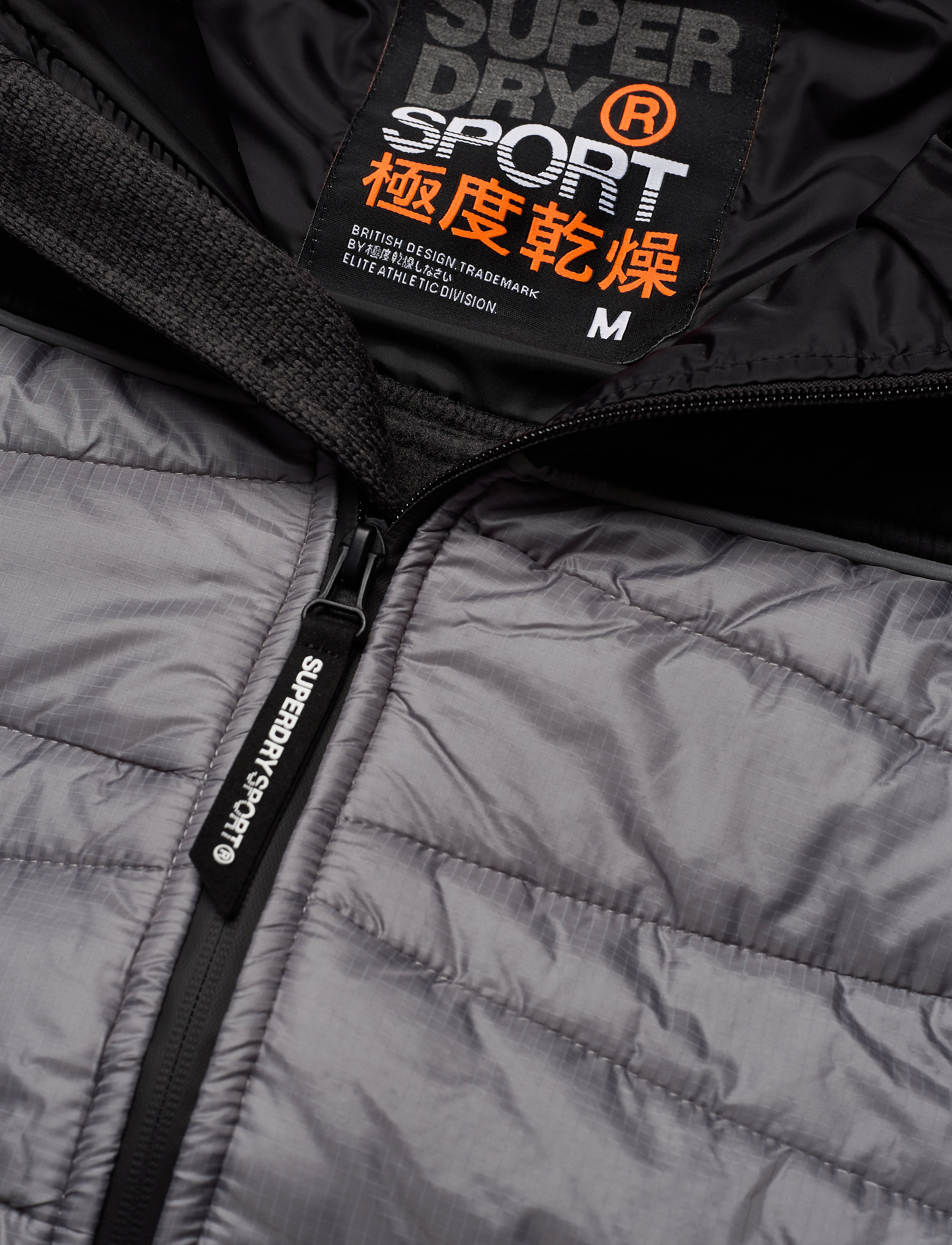 Superdry - STORM DIAGONAL QUILT HYBRID - charcoal heather/black - 4
