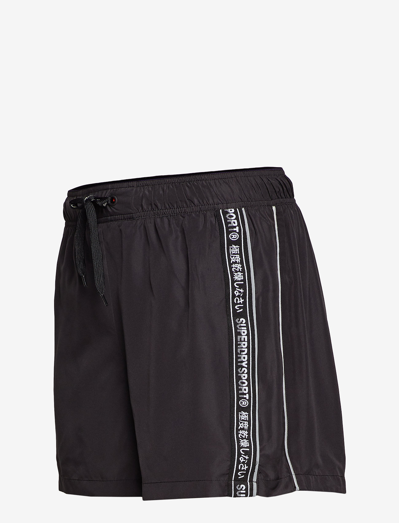 Superdry - ACTIVE LOGO TAPED SHORT - black - 2