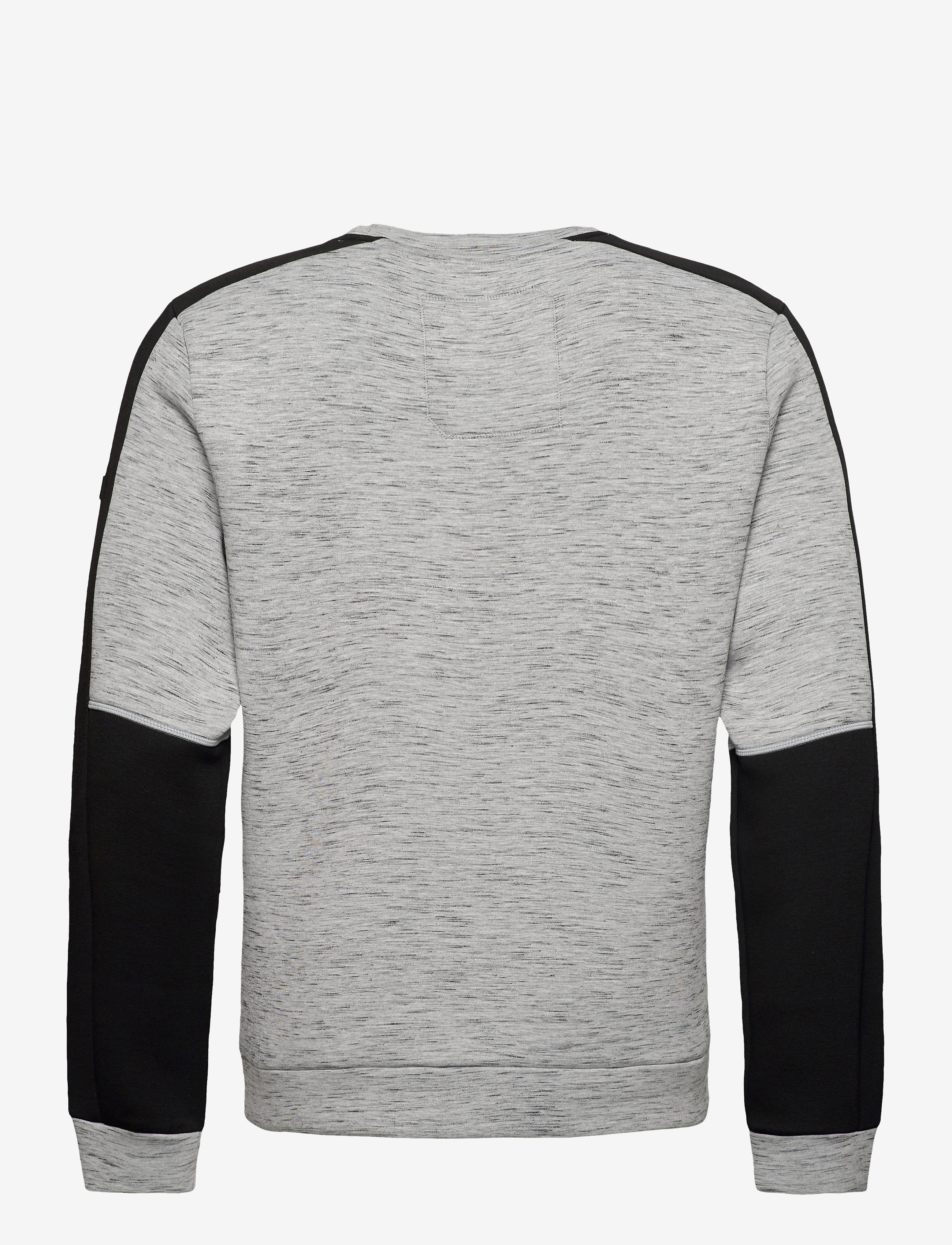 Superdry - GYMTECH COLOURBLOCK CREW - light grey marl/black - 1