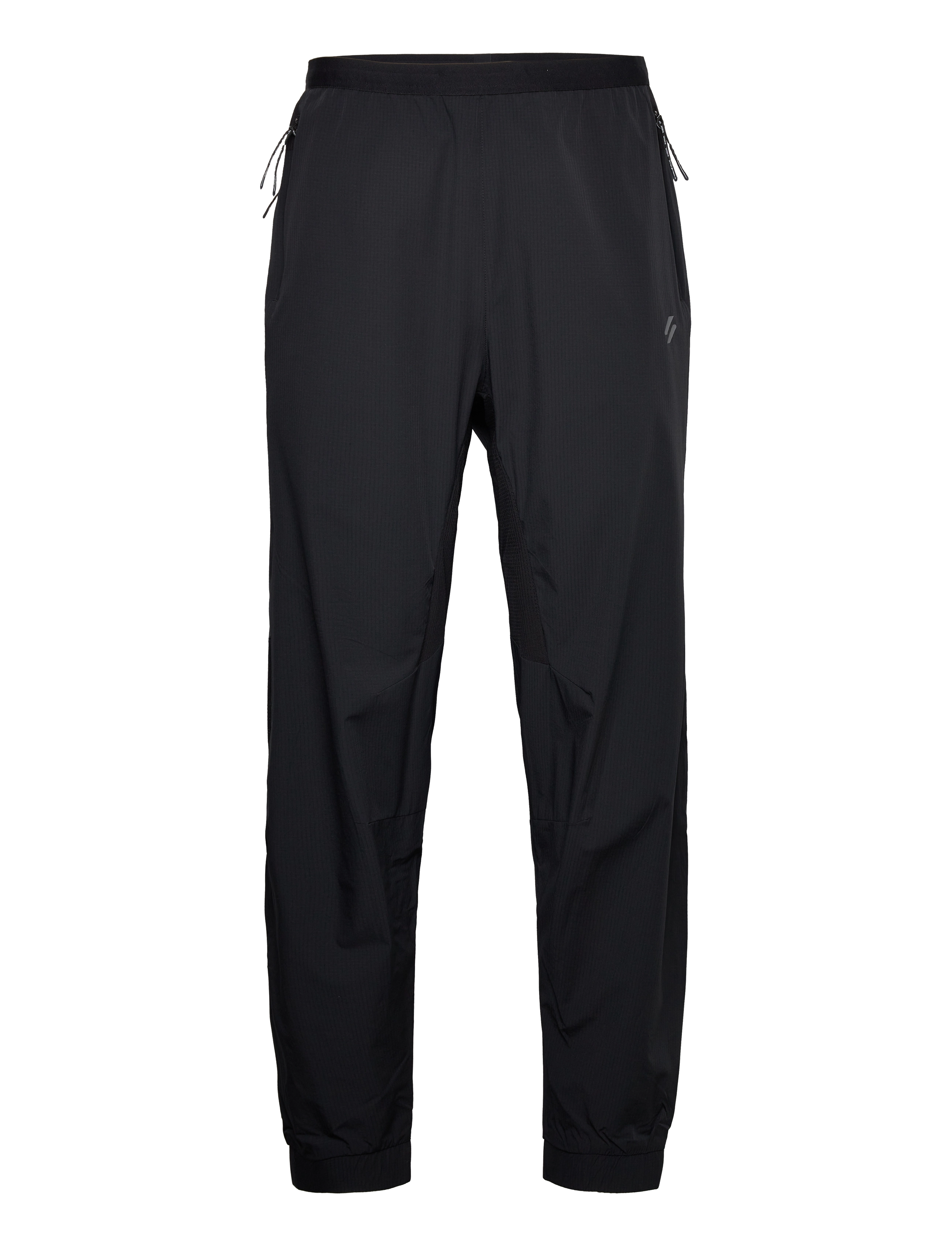 STRETCH WOVEN TRACK PANT - BLACK