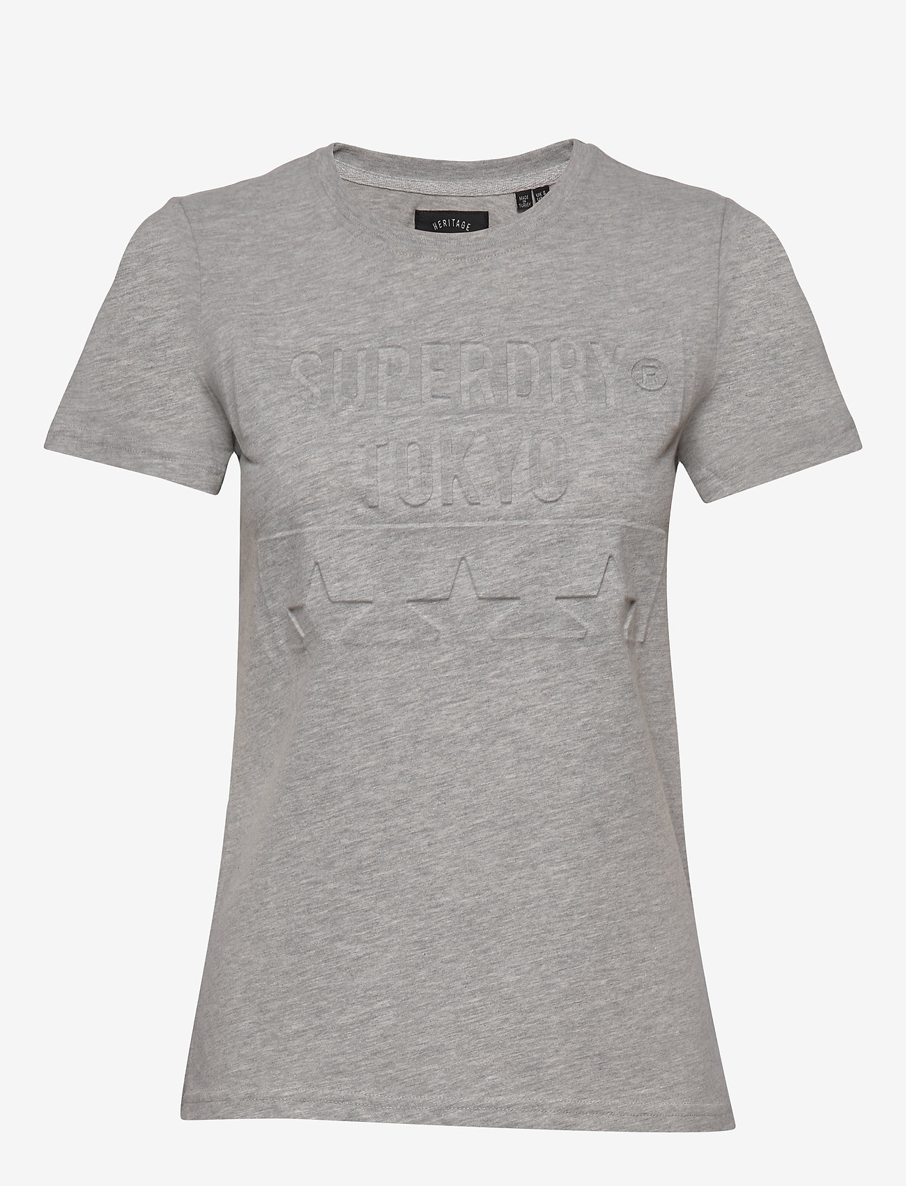 Superdry - TOKYO STARS EMBOSS ENTRY TEE - grey marl - 0