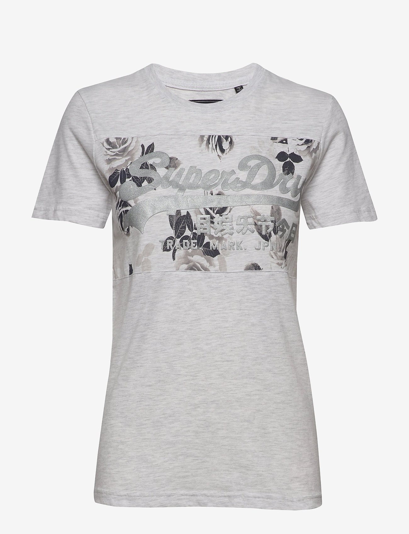 Superdry - VL ROSE PANEL ENTRY TEE - ice marl - 0
