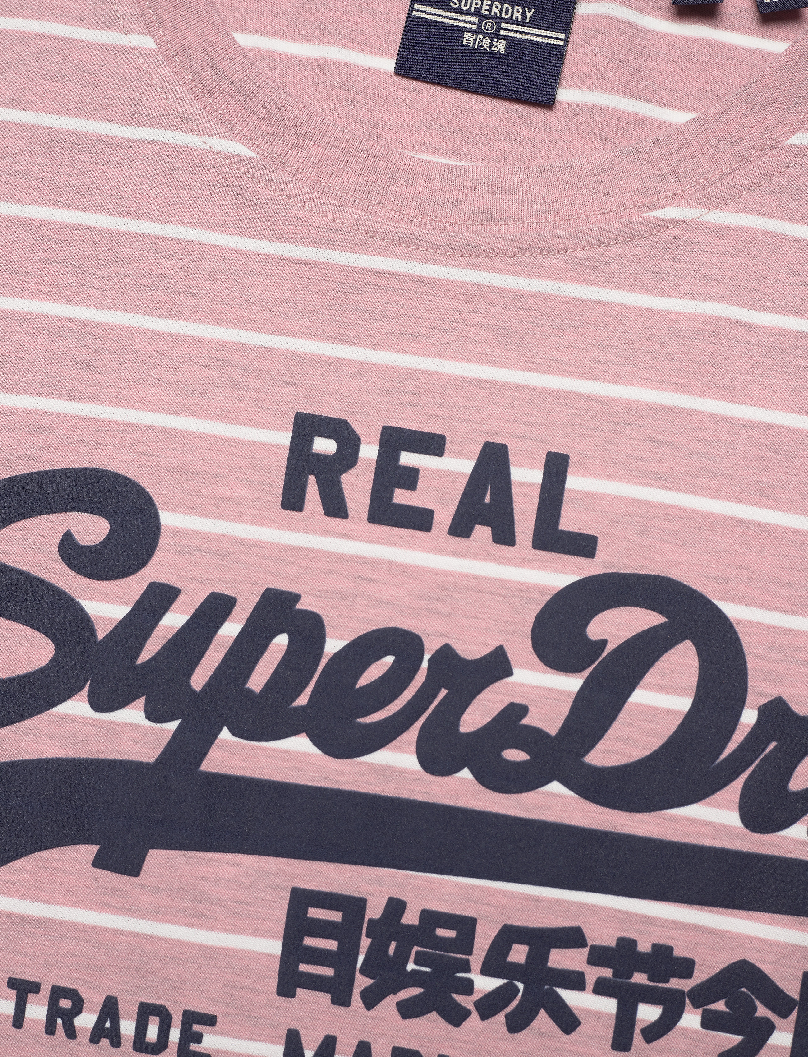 Superdry - VL SOURCE STRIPE TEE - softer pink marl - 2