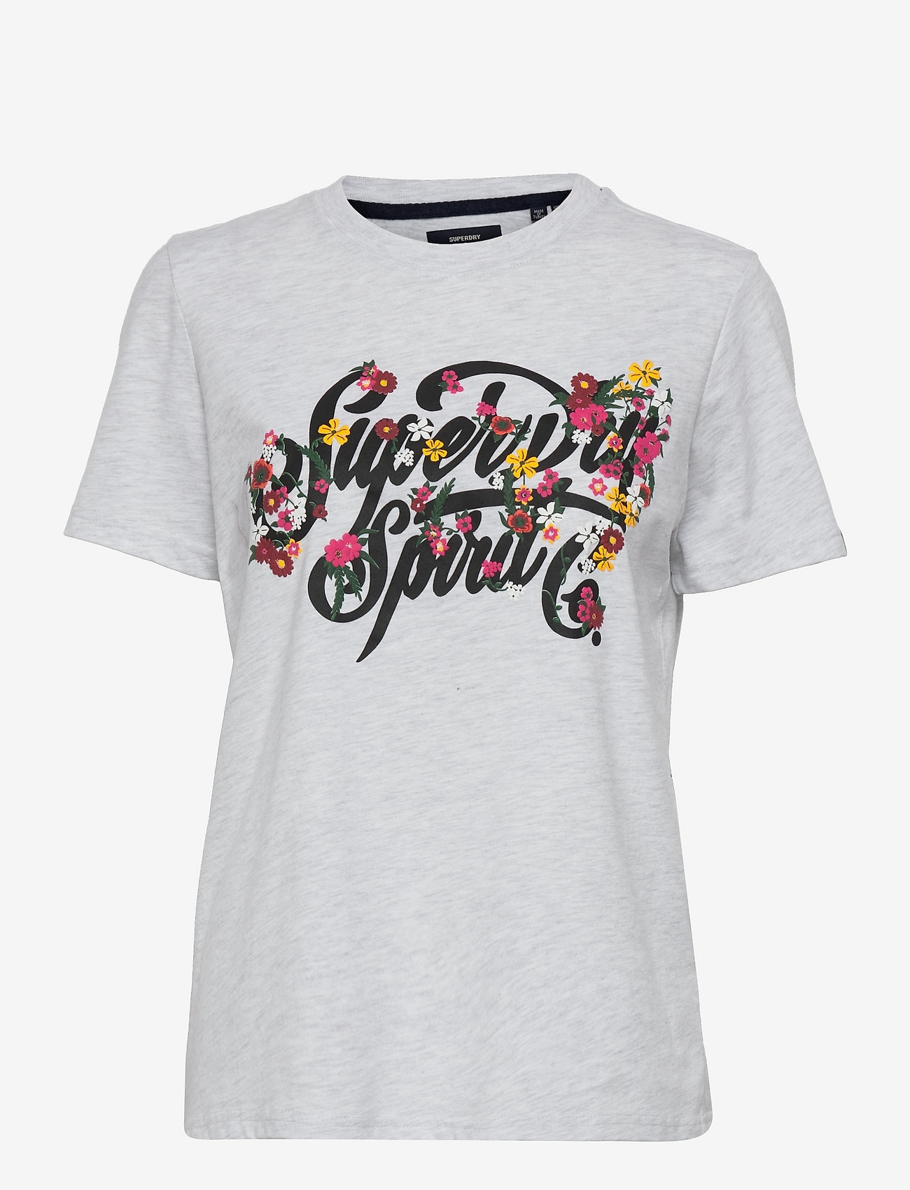 Superdry - SCRIPT STYLE FLORAL TEE - ice marl - 0