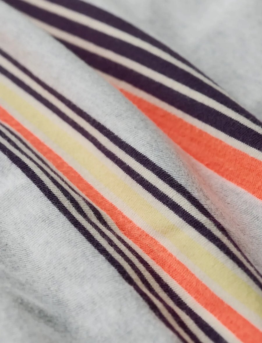 Superdry - VINTAGE STRIPE CROP TEE - lühikesed topid - cali purple/grey stripe - 4