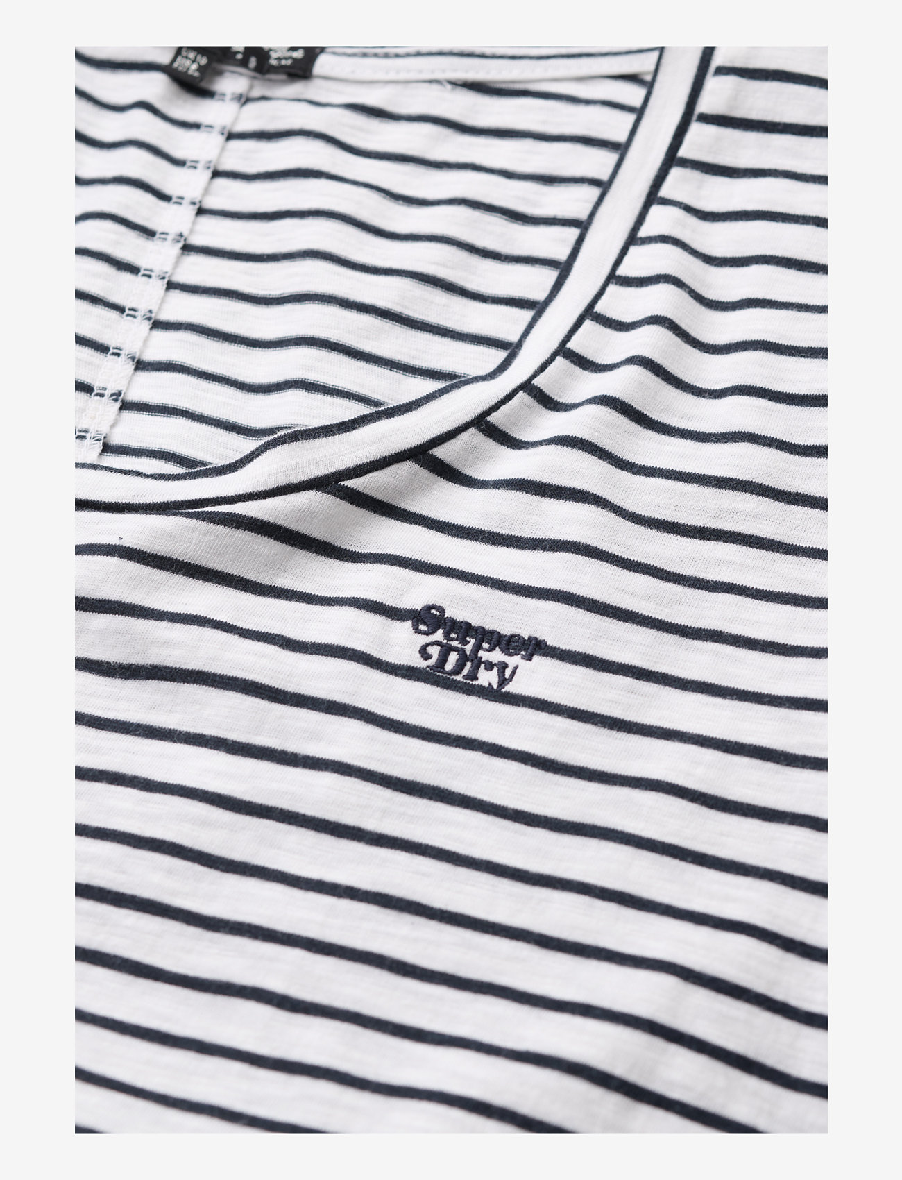 Superdry - SCOOP NECK TEE - efterårstøj - optic/eclipse navy stripe - 3