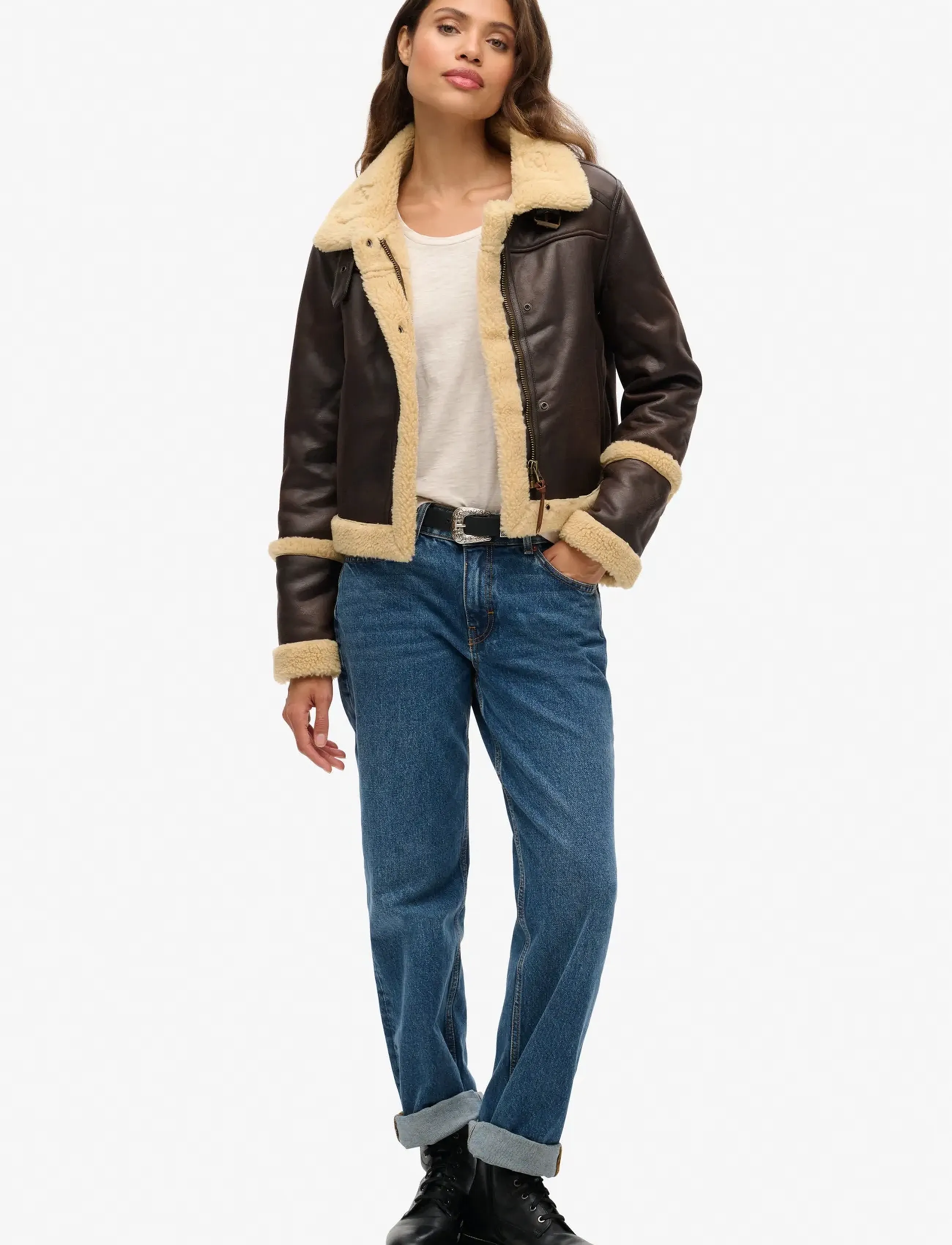 Superdry - SCOOP NECK TEE - laveste priser - light oat marl - 2